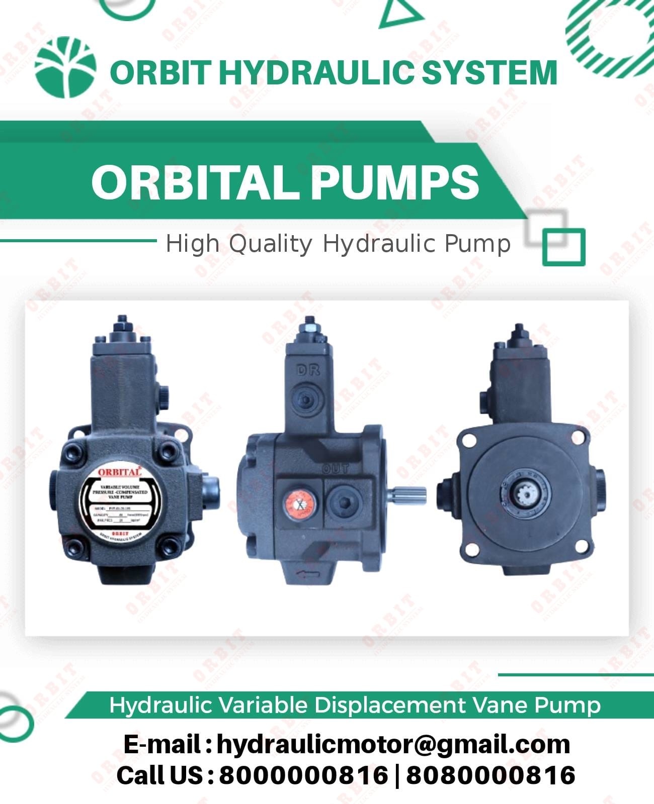 PVF PVDF VP5F VP6F Anson Make Hydraulic Pump Manufacturers in India PVF-40-20-11S Anson Hydraulic Variable Vane Pump